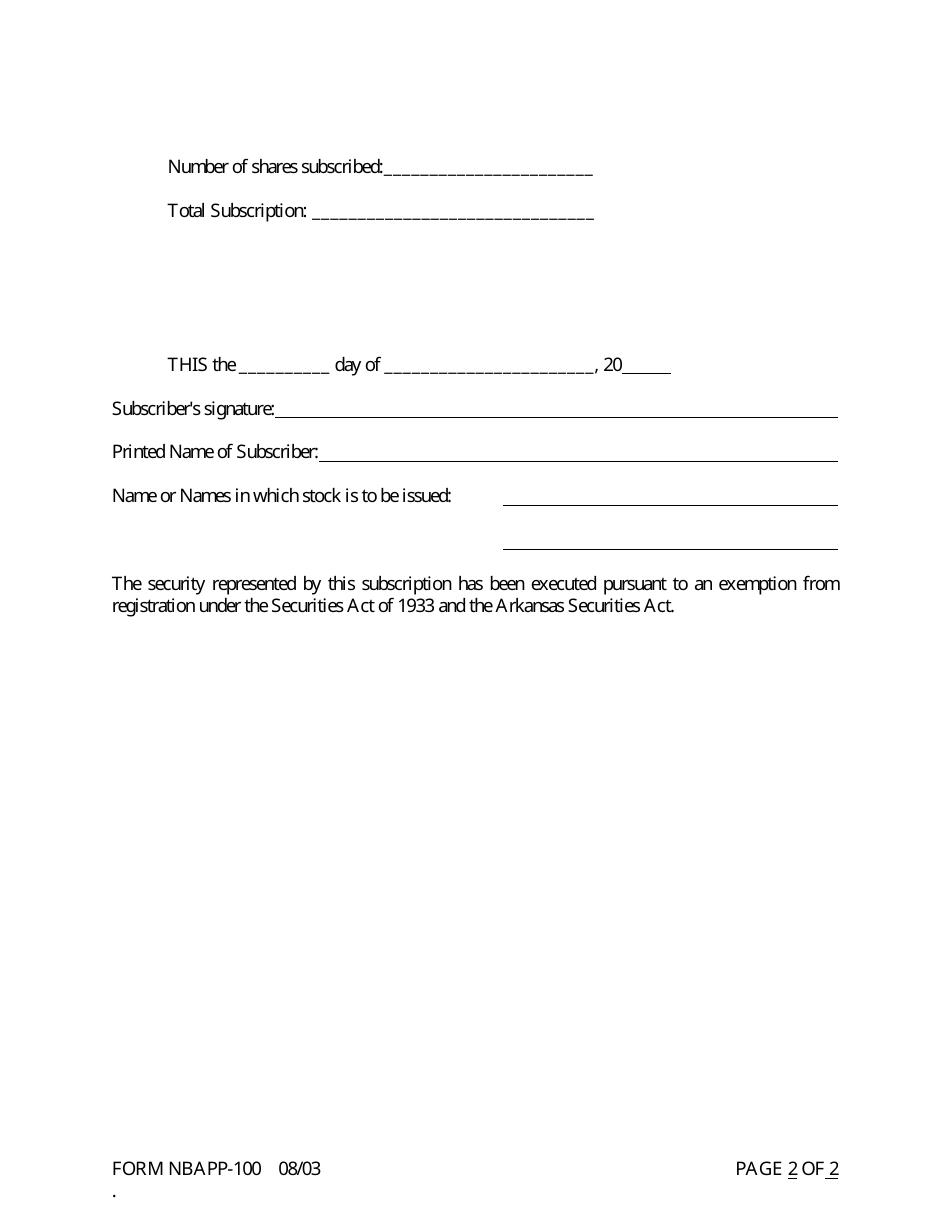 Form NBAPP-100 Application for Proposed State Bank Charter - Arkansas, Page 21