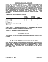 Form NBAPP-100 Application for Proposed State Bank Charter - Arkansas, Page 7