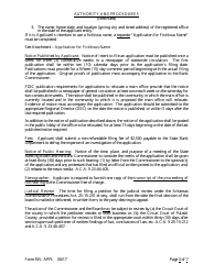 Form REL APPL Application to Relocate Main Office - Arkansas, Page 3