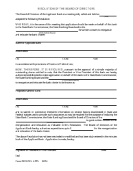 Form REO-REL APPL Application to Reorganize and Relocate Bank Charter - Arkansas, Page 10