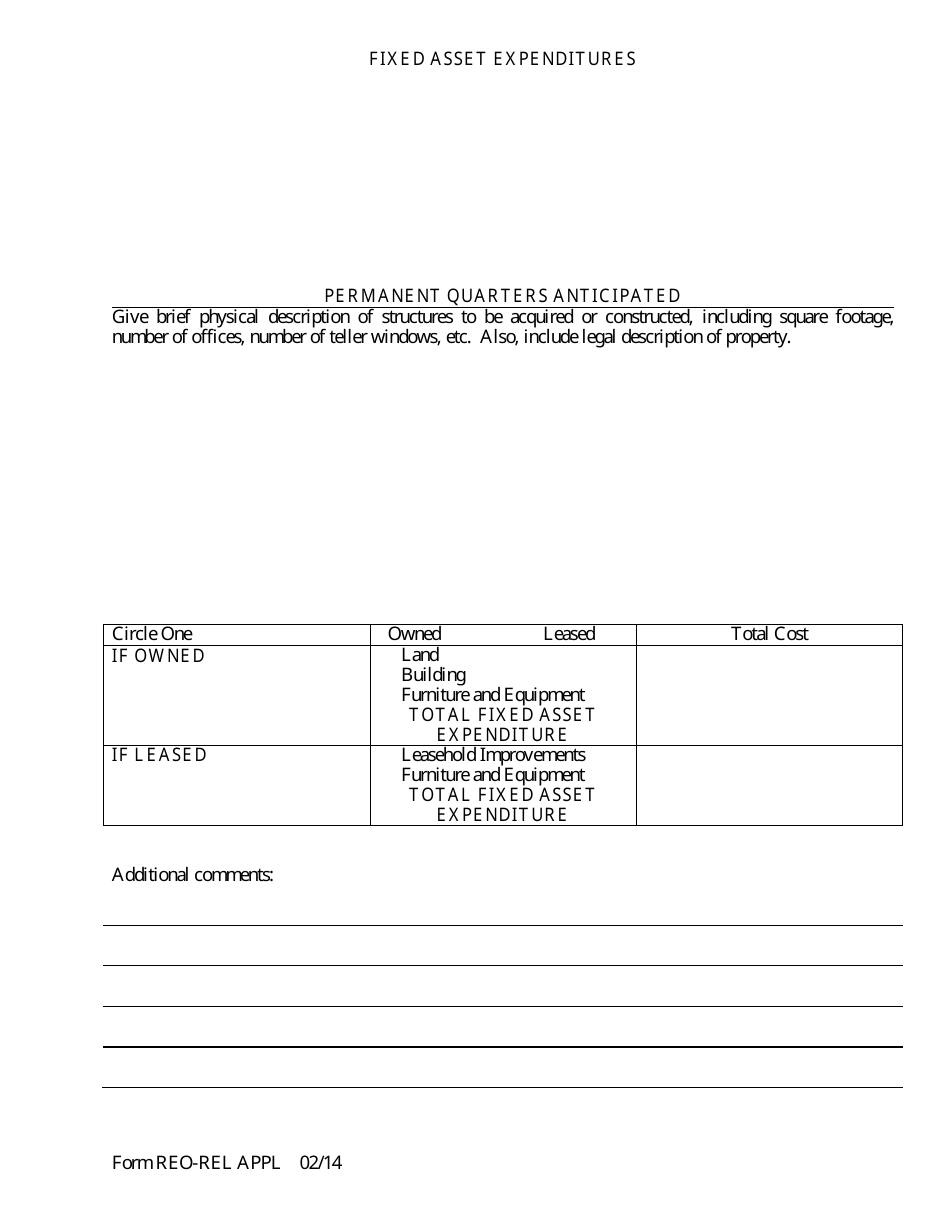Form REO-REL APPL Application to Reorganize and Relocate Bank Charter - Arkansas, Page 13