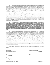 Form REO-REL APPL Application to Reorganize and Relocate Bank Charter - Arkansas, Page 17