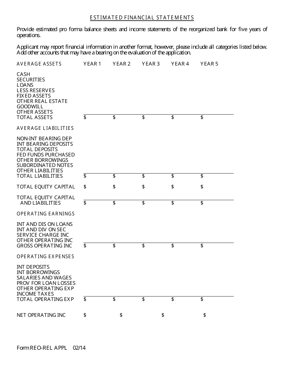 Form REO-REL APPL Application to Reorganize and Relocate Bank Charter - Arkansas, Page 18