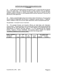 Form REO-REL APPL Application to Reorganize and Relocate Bank Charter - Arkansas, Page 8
