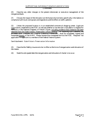 Form REO-REL APPL Application to Reorganize and Relocate Bank Charter - Arkansas, Page 9