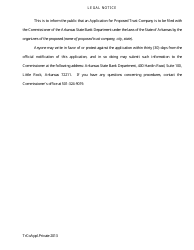 Application for Proposed Private State Trust Company - Arkansas, Page 23