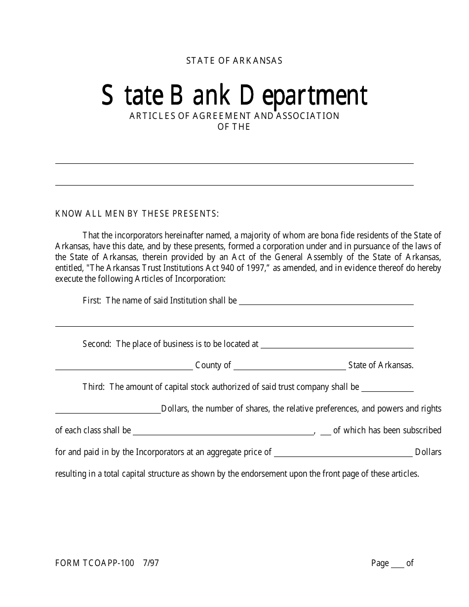 Form TCOAPP-100 Application for Proposed State Trust Company - Arkansas, Page 17