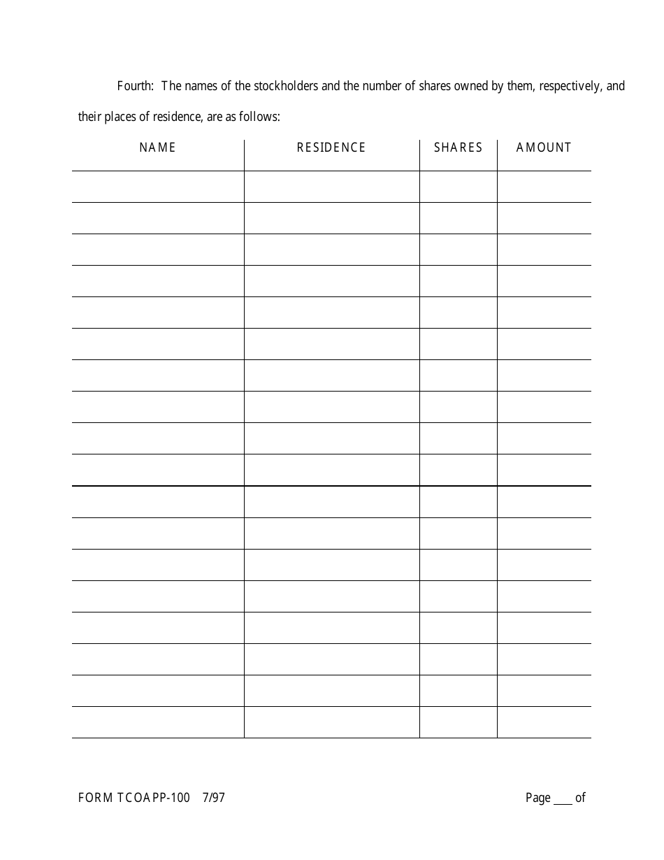 Form TCOAPP-100 Application for Proposed State Trust Company - Arkansas, Page 18
