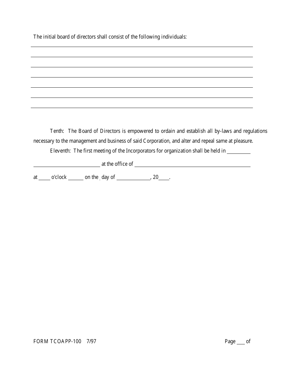 Form TCOAPP-100 Application for Proposed State Trust Company - Arkansas, Page 20