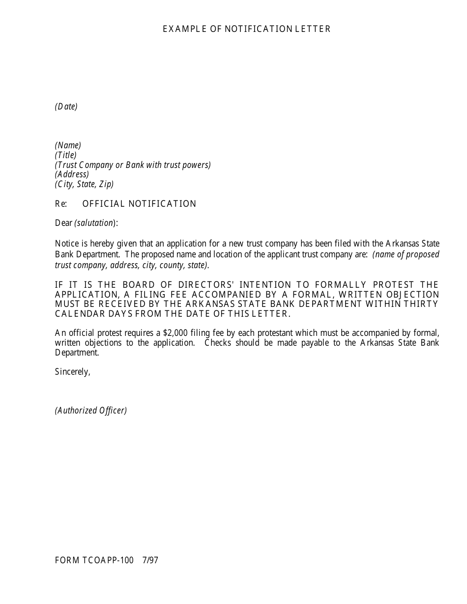Form TCOAPP-100 Application for Proposed State Trust Company - Arkansas, Page 28