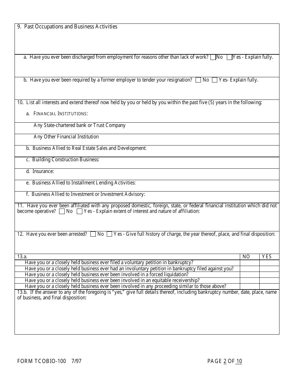 Form TCOAPP-100 Application for Proposed State Trust Company - Arkansas, Page 32