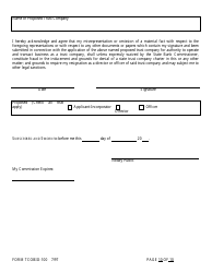 Form TCOAPP-100 Application for Proposed State Trust Company - Arkansas, Page 40