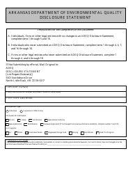 Disclosure Statement Form - Arkansas, Page 3
