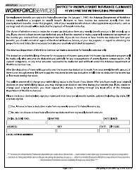 Document preview: Form DWS-ARK-501(6) Notice to Unemployment Insurance Claimants of Income Tax Withholding Program - Arkansas