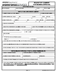 Form DWS-ARK-233 &quot;Request by Claimant for Training Approval&quot; - Arkansas