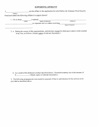 Application for Relief and Supporting Affidavit - Arkansas Client Security Fund - Arkansas, Page 3