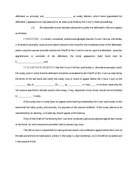 Order for Issuance of Arrest Warrant and Summons/Order for Surety to Appear - Arkansas, Page 2