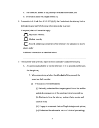 Order for Fitness to Proceed Examination of Defendant - Arkansas, Page 3