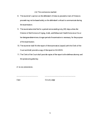 Order for Fitness to Proceed Examination of Defendant - Arkansas, Page 5