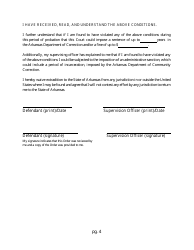 Conditions of Probation - Arkansas, Page 4