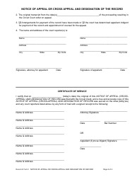 Form 1 Notice of Appeal or Cross Appeal and Designation of the Record - Arkansas, Page 2