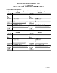 Adjudication/Disposition Reporting Form - Juvenile Dependency &amp; Dependency-Neglect - Arkansas, Page 2