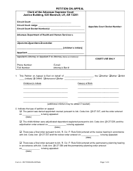 Form 2 Petition on Appeal - Arkansas