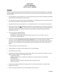 Document preview: Criminal Cover Sheet Instructions - Arkansas