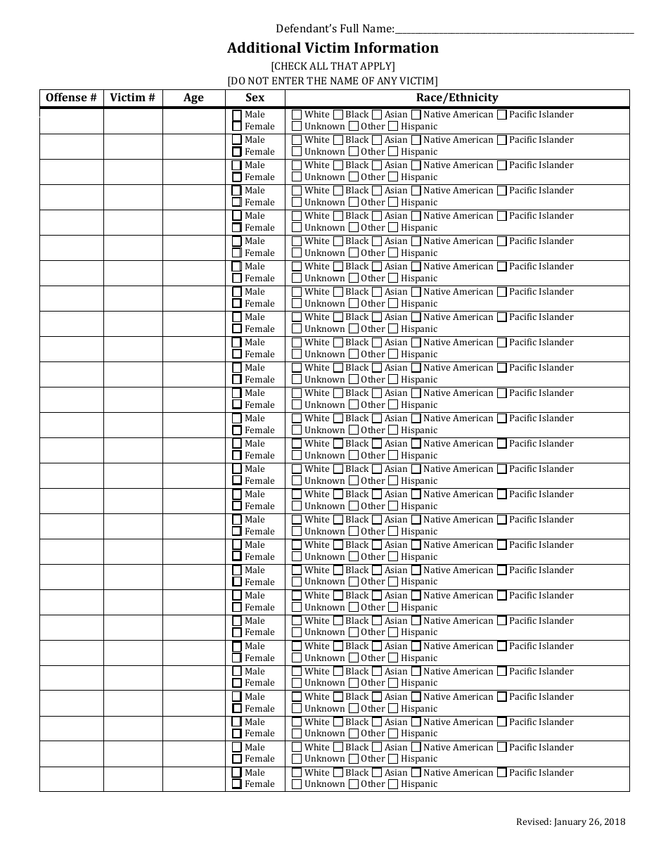 Sentencing Order Form - Arkansas, Page 5