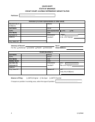 Juvenile Dependency-Neglect and Fins Cover Sheet - Arkansas, Page 2