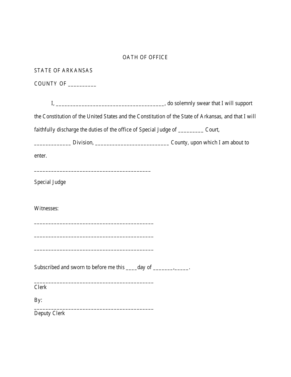 Arkansas Administrative Order 1 - Election of Special Judge - Fill Out ...