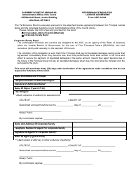 Form AOC-A-204 &quot;Performance Bond for License Agreement&quot; - Arkansas