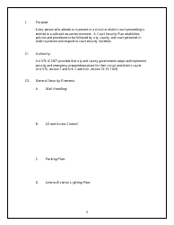 Court Security Plan Template - Arkansas, Page 3
