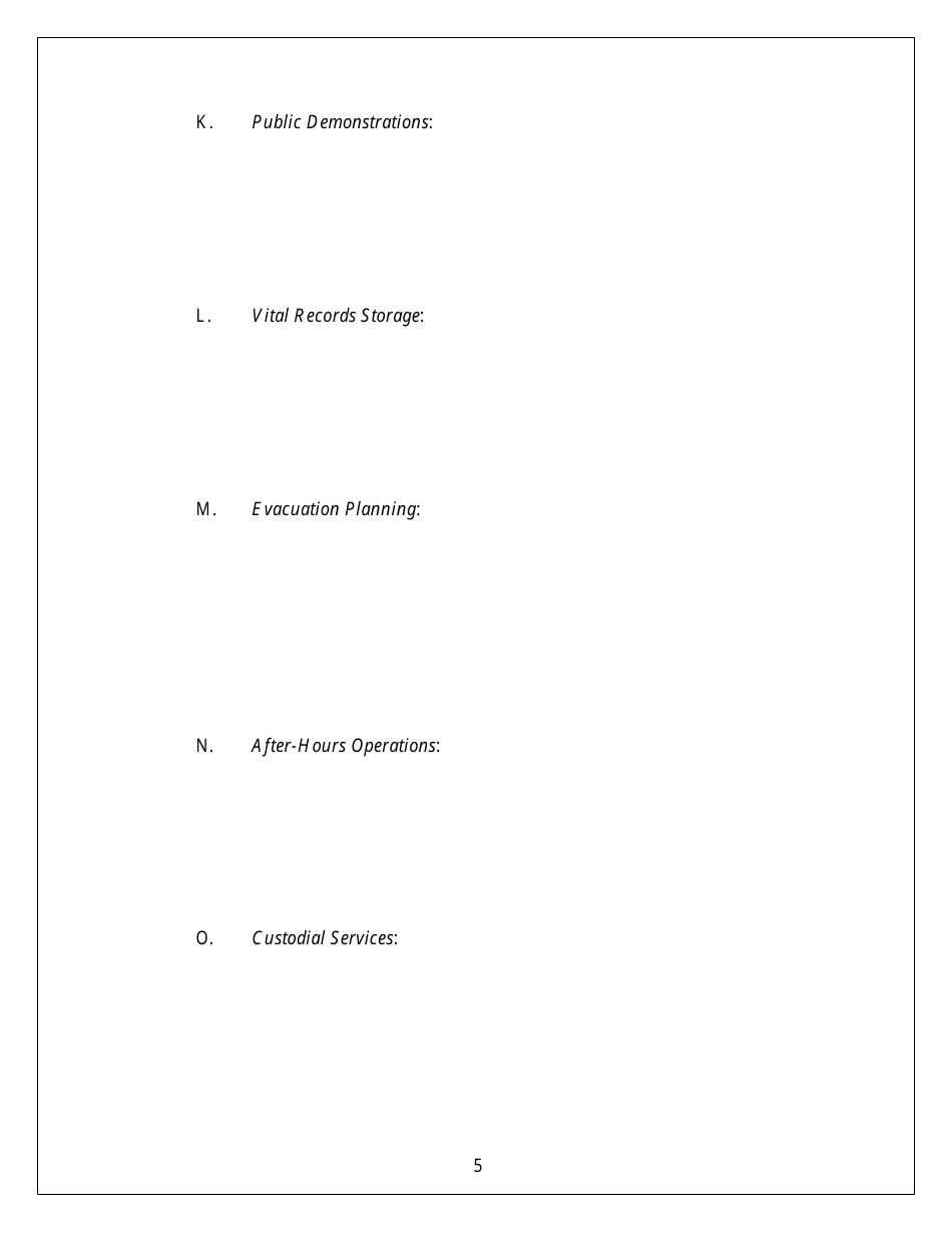 Court Security Plan Template - Arkansas, Page 5