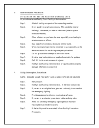 Emergency Response Plan - Security and Emergency Preparedness - Arkansas, Page 12