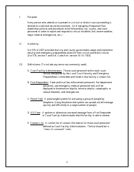 Emergency Response Plan - Security and Emergency Preparedness - Arkansas, Page 3