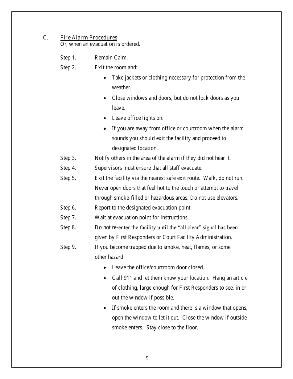 Emergency Response Plan - Security and Emergency Preparedness - Arkansas, Page 5