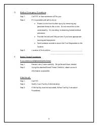 Emergency Response Plan - Security and Emergency Preparedness - Arkansas, Page 6
