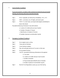 Emergency Response Plan - Security and Emergency Preparedness - Arkansas, Page 8