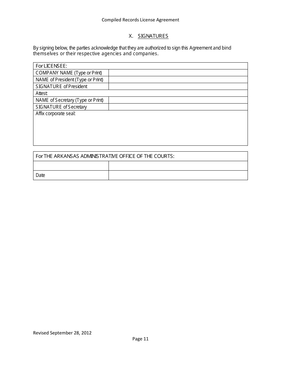 Compiled Records License Agreement - Data Extracts - Arkansas, Page 11