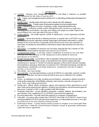 Compiled Records License Agreement - Data Extracts - Arkansas, Page 2
