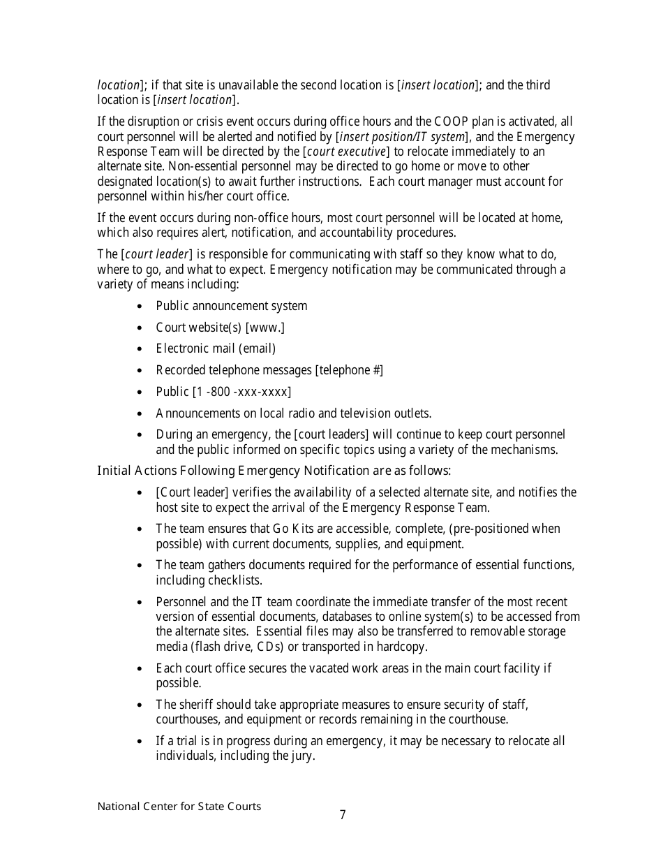 Continuity of Operations Plan - Arkansas, Page 10