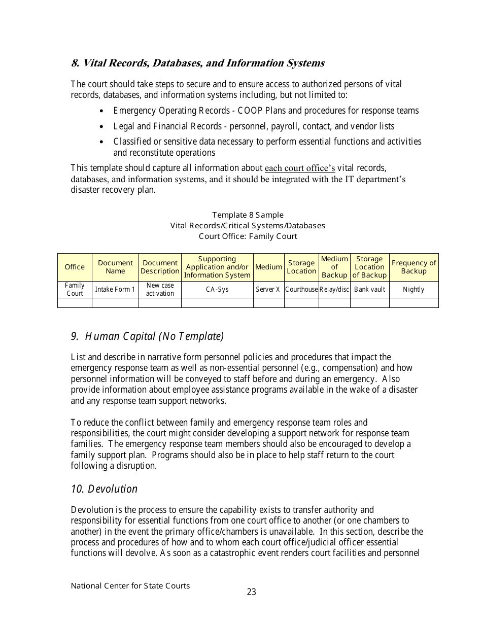 Continuity of Operations Plan - Arkansas, Page 26