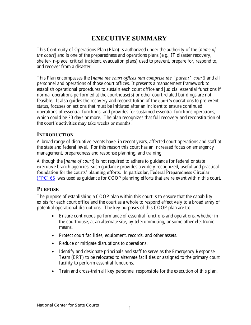 Continuity of Operations Plan - Arkansas, Page 4