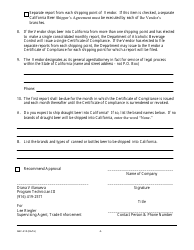Form ABC-410 California Beer Shipper&#039;s Agreement - California, Page 2