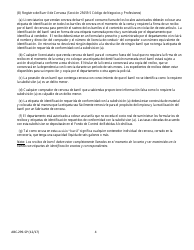 Formulario ABC-299-SP Declaracion Jurada Y Anuncio - California (Spanish), Page 4