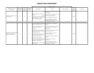 Sample Risk Assessment Form - California, Page 6