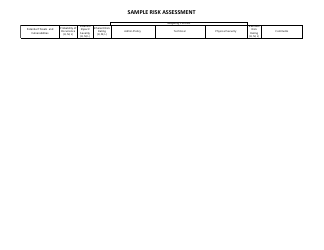 Sample Risk Assessment Form - California, Page 8