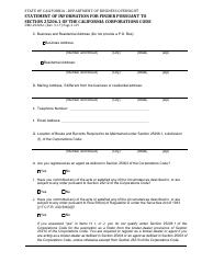 Form DBO-25206.1 Statement of Information for Finder Pursuant to Section 25206.1 of the California Corporations Code - California, Page 2