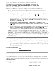 Form DBO-25206.1 Statement of Information for Finder Pursuant to Section 25206.1 of the California Corporations Code - California, Page 3